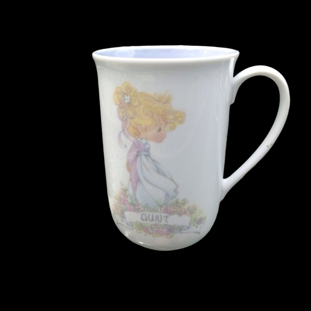 Vintage 90s Enesco Precious Moments Religious AUNT Coffee mug Porcelain Tea Cup - Picture 9 of 11